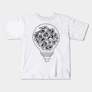 Lightbulb Of Doodle Chaos Kids T-Shirt